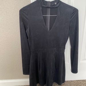 Grey velvet romper! Only worn once. Super flattering.
